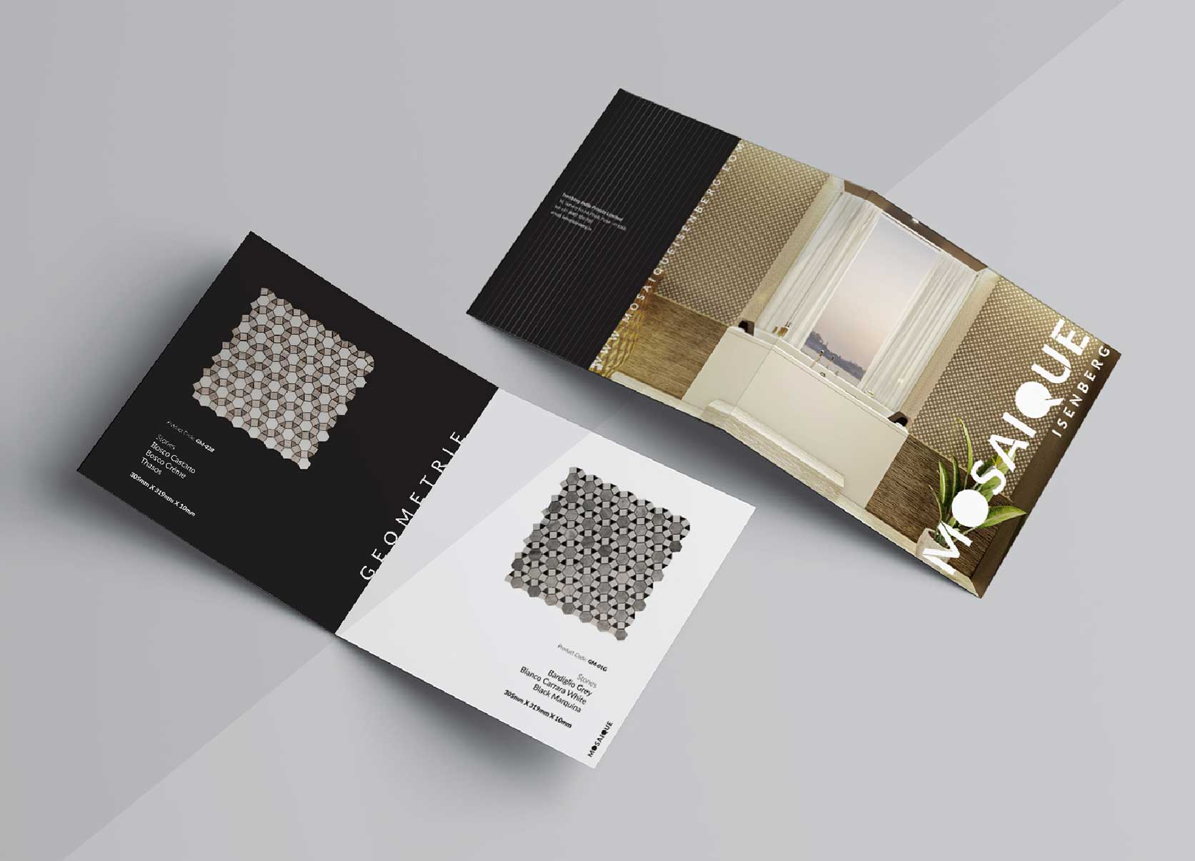 Branding, print, packaging design for Mosaique