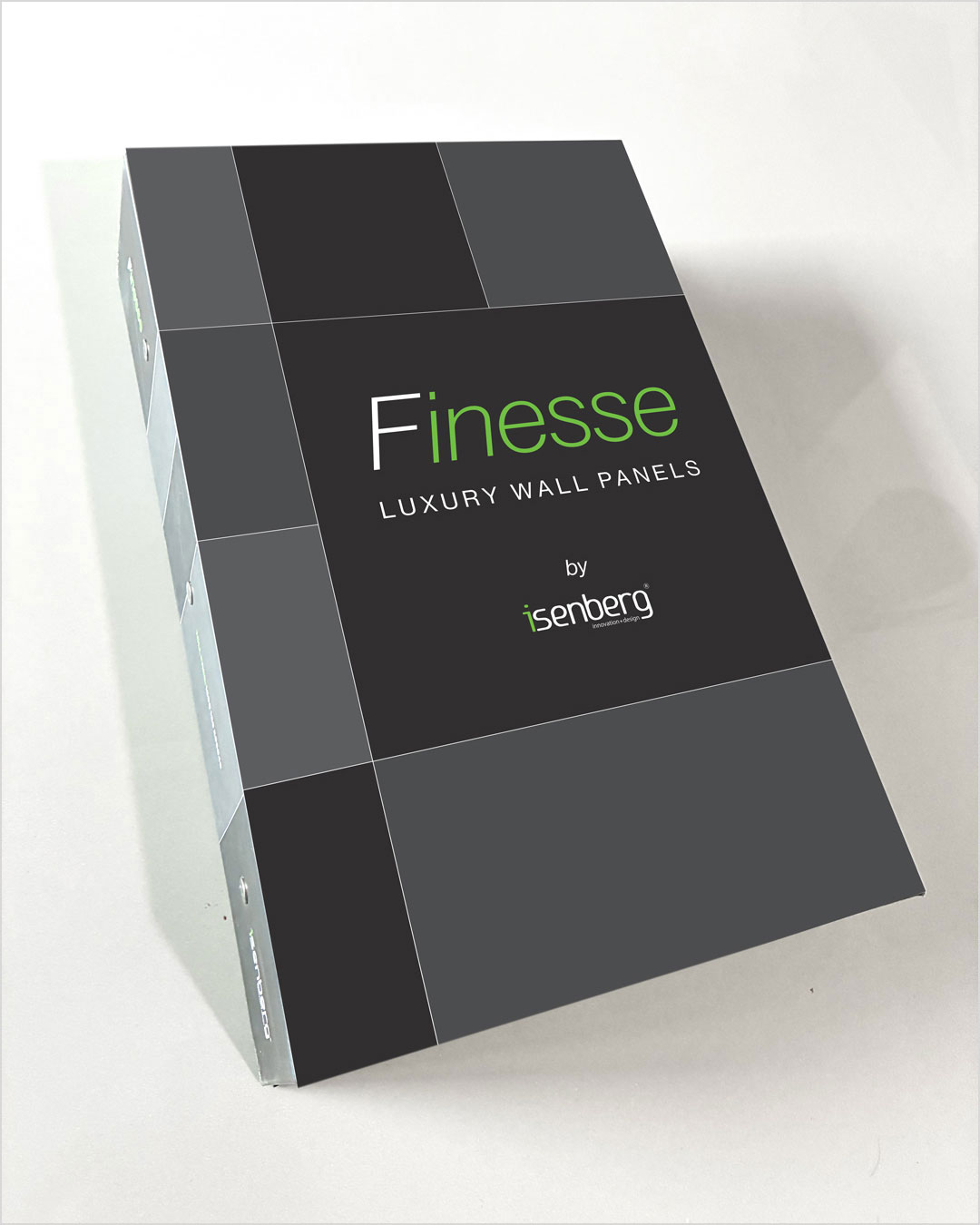 Catalog design for Finesse - a wall panels brand