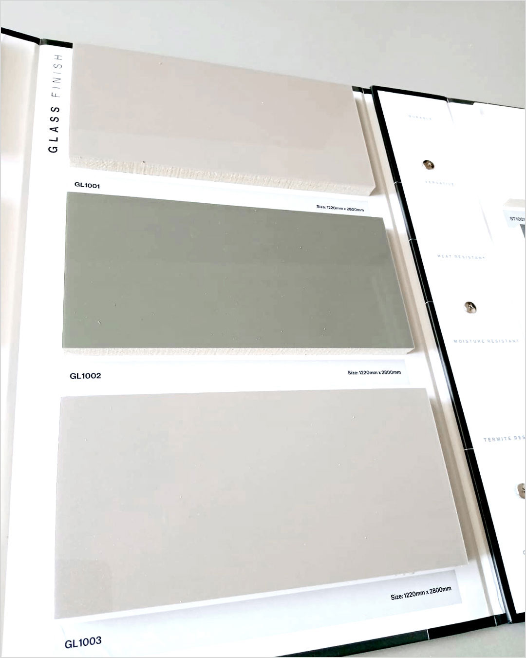 Catalog design for Finesse - a wall panels brand
