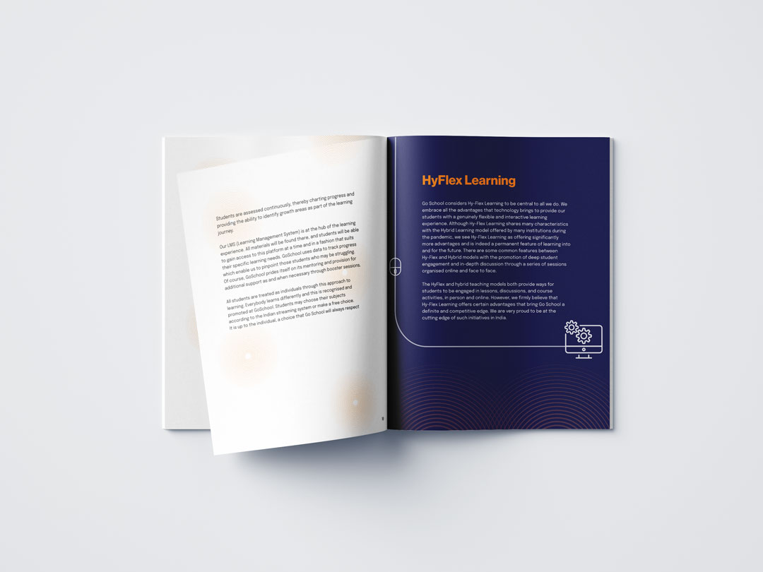 Handbook design for GoSchool - A New Age International School