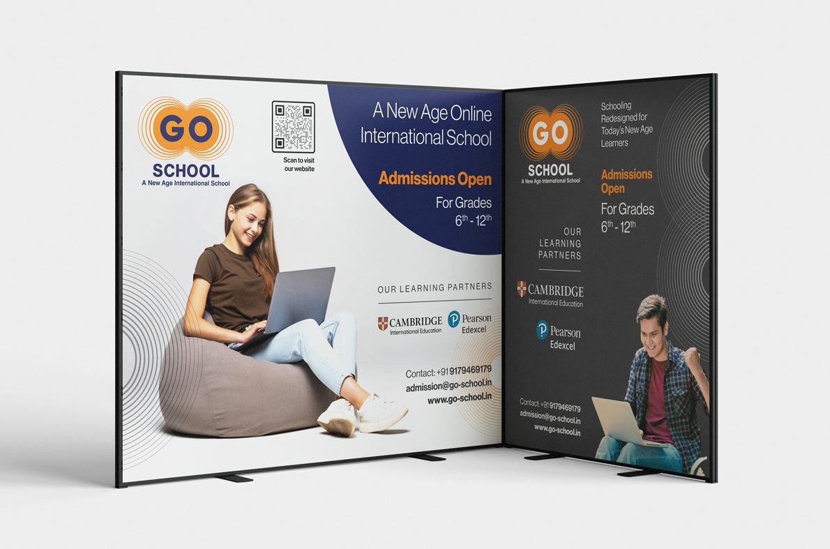 Exhibition stall design for GoSchool - A New Age International School