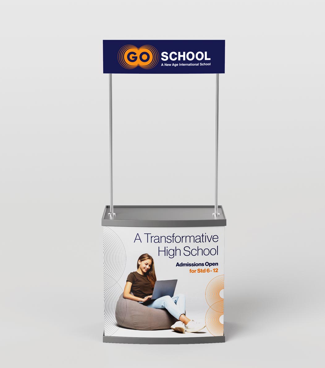 Exhibition Standee design for GoSchool - A New Age International School