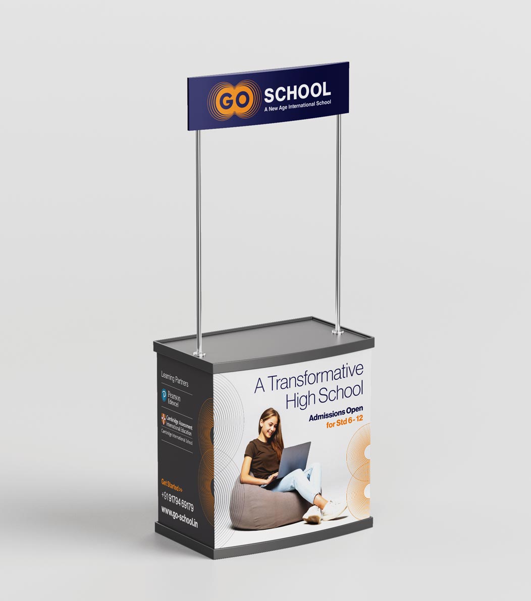 Exhibition Standee design for GoSchool - A New Age International School