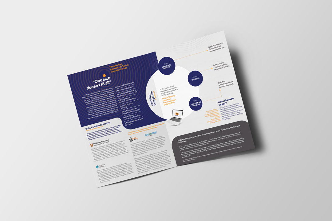 Brochure design for GoSchool - A New Age International School