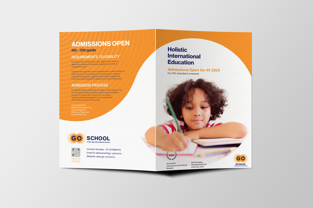 Brochure design for GoSchool - A New Age International School