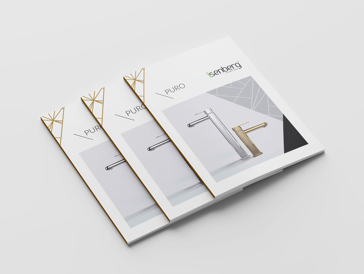 Catalog design for Isenberg bathroom facuets
