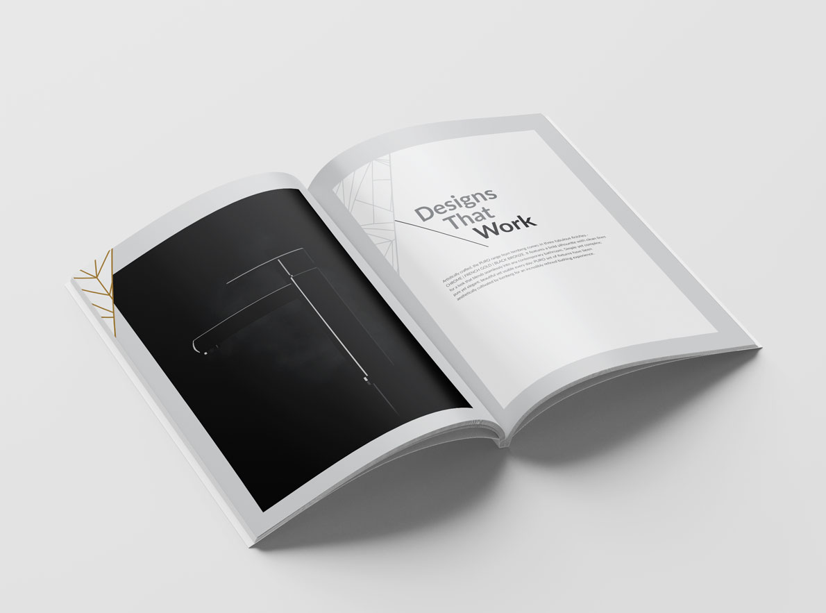 Catalog design for Isenberg bathroom facuets