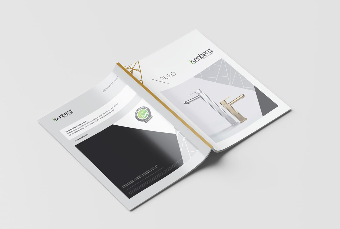 Catalog design for Isenberg bathroom facuets