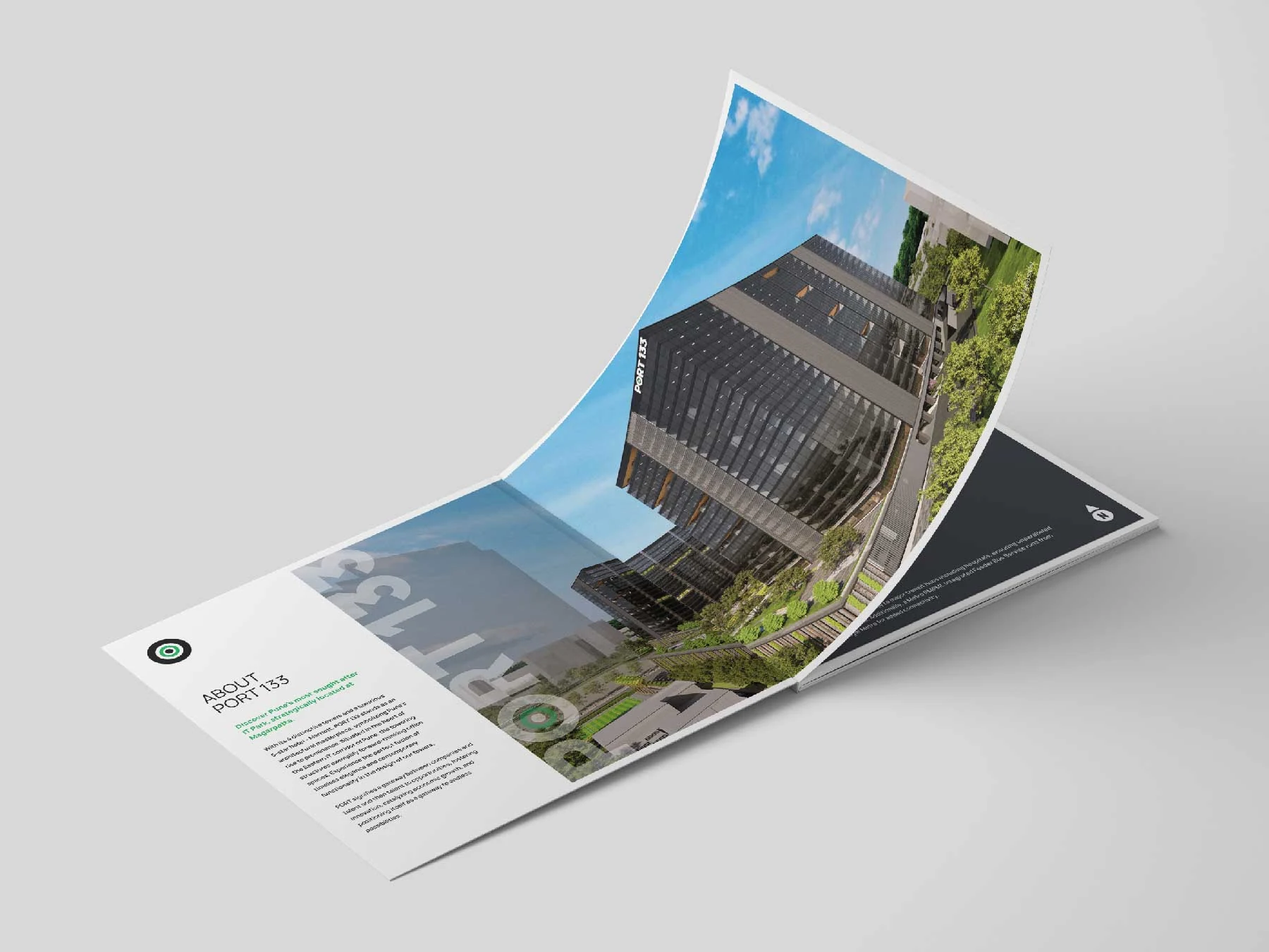 Brochure Open Spread and Content Layout for PORT 133