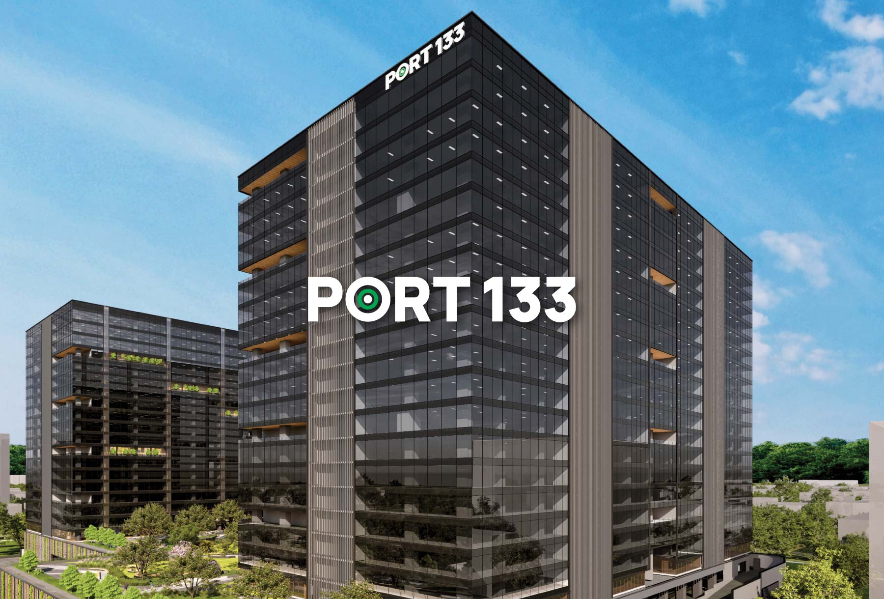 Brand Naming, Identity & Communication Design for PORT 133 IT Park, Magarpatta