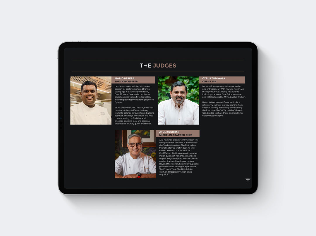 Brochure design for Young chef young waiter competition