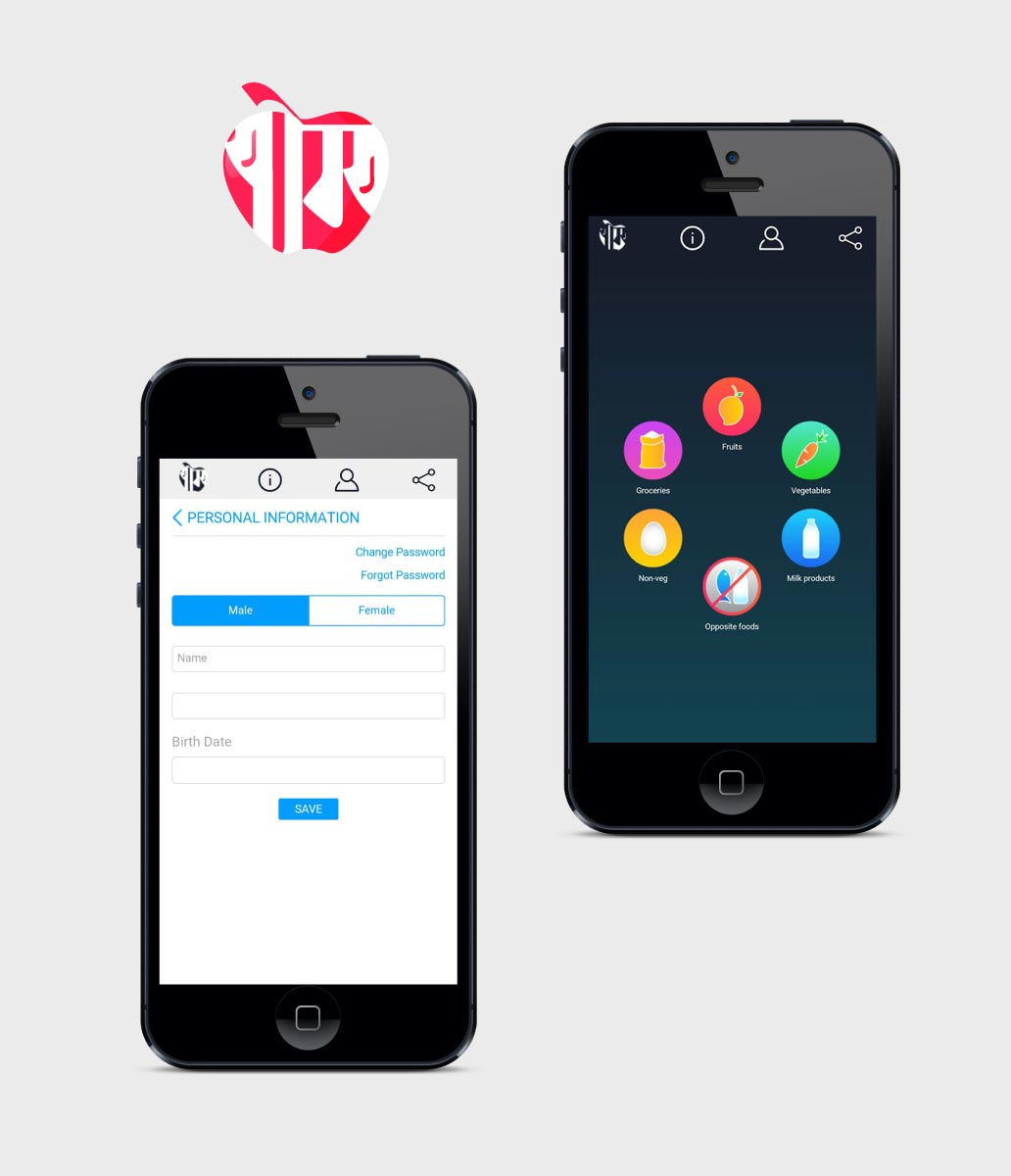 Branding and UI design for mobile app Yogya